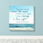 STEEK DE OCEAAN OVER QUOTE CANVAS AFDRUK (Insitu (Houten vloer))