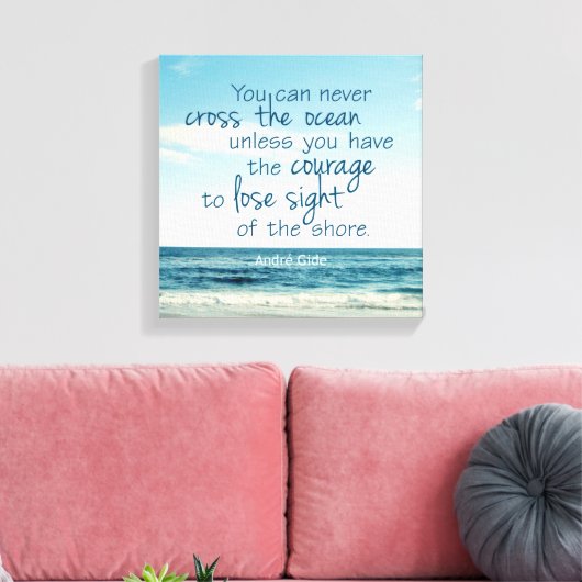 STEEK DE OCEAAN OVER QUOTE CANVAS AFDRUK (Insitu (Woonkamer))