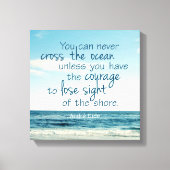 STEEK DE OCEAAN OVER QUOTE CANVAS AFDRUK (Voorkant)