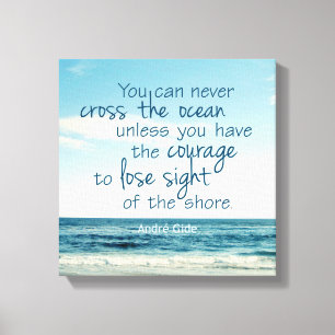 STEEK DE OCEAAN OVER QUOTE CANVAS AFDRUK