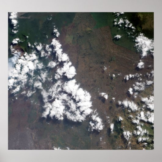 Steek de pik uit de Nyiragongo Volcano in de DRC Poster (Voorkant)