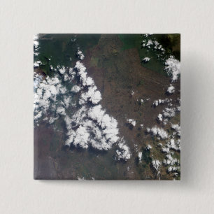 Steek de pik uit de Nyiragongo Volcano in de DRC Vierkante Button 5,1 Cm