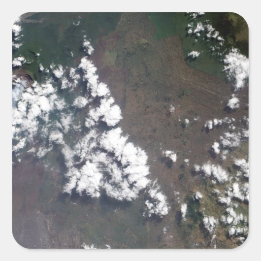 Steek de pik uit de Nyiragongo Volcano in de DRC Vierkante Sticker (Voorkant)