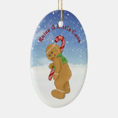 Steek een beetje riet Humor Keramisch Ornament (Rechts)