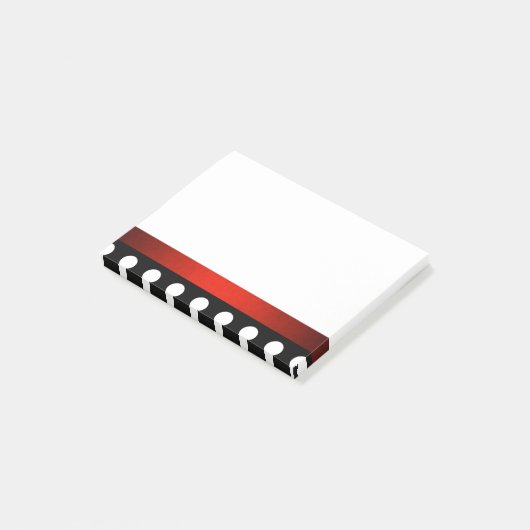 Steek een stip rode rand Post-it® notes (Schuin)