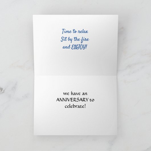 STEEK EEN VUUR AAN "EN LATEN WE ONS JUBILEUM VIERE KAART (Binnen)