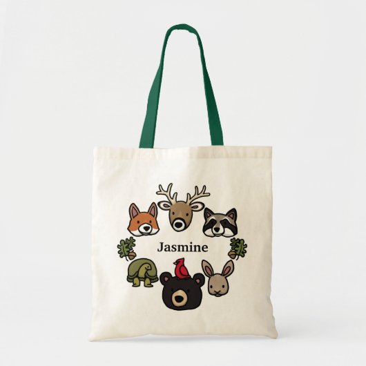 Steek en vriendelijke bosdieren, voeg Jouw naam to Tote Bag (Voorkant)