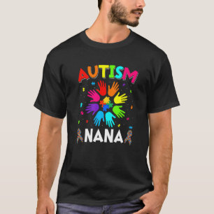 Steek Hand Op Autisme Bewustzijn Nana Familie Onde T-shirt