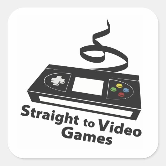 Steek het aan het man! (of wie...) vierkante sticker (Voorkant)