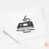 Steek het aan het man! (of wie...) vierkante sticker (Envelop)