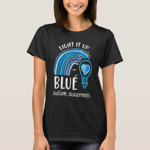 Steek het blauw aan Puzzel Regenboog Autismebewus T-shirt