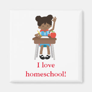 Steek je hand op, homeschool meisje magneet