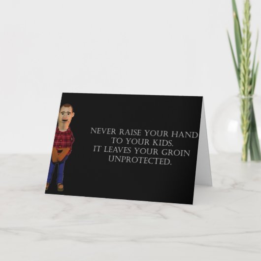 Steek je handen nooit omhoog kaart (Voorkant)