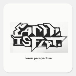 Steek je ogen dicht vierkante sticker