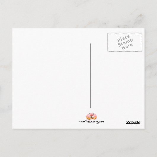 Steek man op de trap "één stap.." briefkaart (Achterkant)