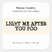 Steek me aan nadat... Funny Candle Label (Voorkant)