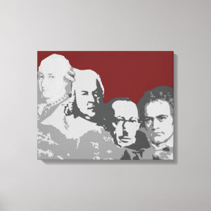 Steek meer ruis Composers Red Canvas afdrukken