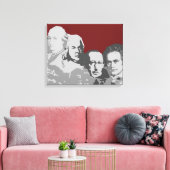Steek meer ruis Composers Red Canvas afdrukken (Insitu (Woonkamer))