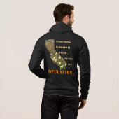 Steek niet in het Beer, Californië Stem! Hoodie (Achterkant volledig)