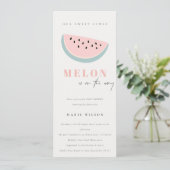 Steek ons kleine Melon Pastel Roze Baby shower Kaart (Staand voorkant)