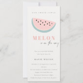 Steek ons kleine Melon Pastel Roze Baby shower Kaart (Voorkant)