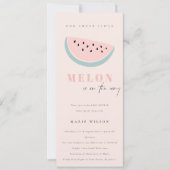 Steek ons kleine Melon Pastel Roze Baby shower Kaart (Voorkant)