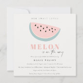 Steek ons kleine Melon Pastel Roze Baby shower Kaart (Voorkant)
