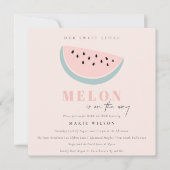 Steek ons kleine Melon Pastel Roze Baby shower Kaart (Voorkant)