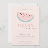 Steek ons kleine Melon Pastel Roze Baby shower Kaart (Voorkant)
