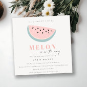 Steek ons kleine Melon Pastel Roze Baby shower Kaart