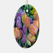 Steek van kleurrijke tulpen keramisch ornament (Rechts)