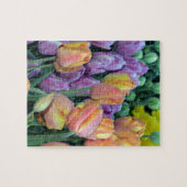 Steek van kleurrijke tulpen legpuzzel (Horizontaal)
