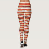 Steekbruine rode strepen leggings (Achterkant)
