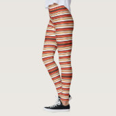 Steekbruine rode strepen leggings (Links)