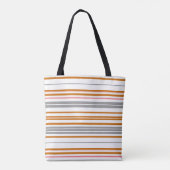 Steekgrijze strepen tote bag (Achterkant)