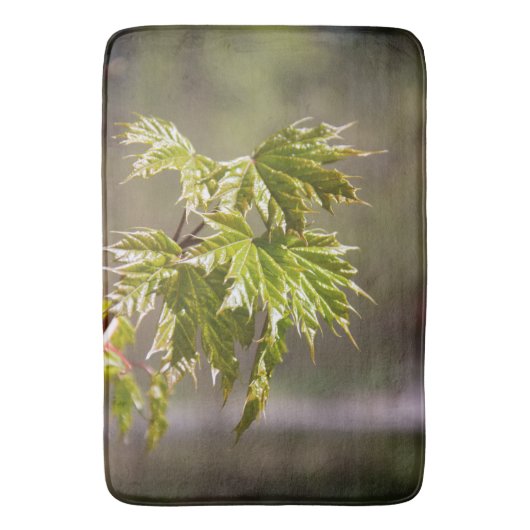 Steekgroene appelvertakking met kleine bladeren badmat (Voorkant Verticaal)