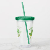 Steekgroene dolle cartoon acryl drinkbeker (Links)