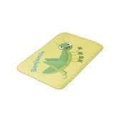 Steekgroene dolle cartoon badmat (Gekanteld)