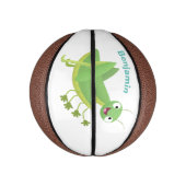 Steekgroene dolle cartoon basketbal (Verticaal)