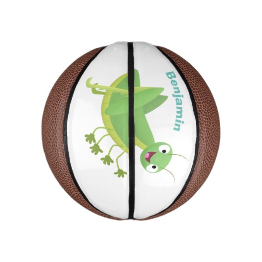 Steekgroene dolle cartoon basketbal (Verticaal)