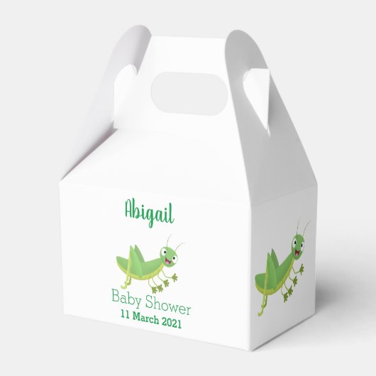Steekgroene dolle cartoon bedankdoosjes (Voorkant Zijde)