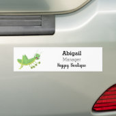 Steekgroene dolle cartoon bumpersticker (Op auto)
