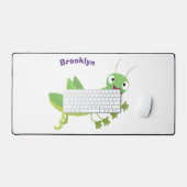 Steekgroene dolle cartoon bureaumat (Keyboard & Muis)