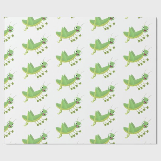 Steekgroene dolle cartoon cadeaupapier (Vlak)
