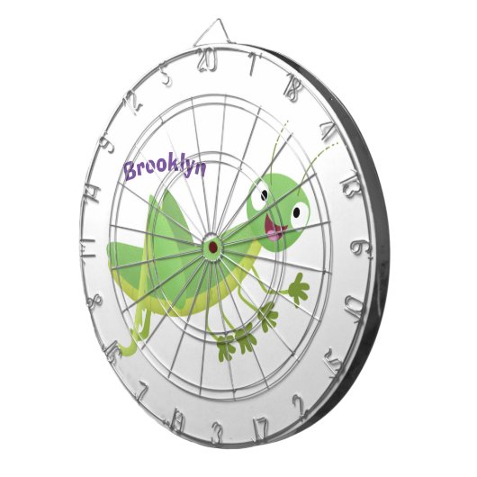 Steekgroene dolle cartoon dartbord (Voorkant Rechts)