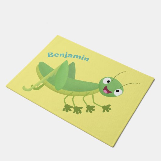 Steekgroene dolle cartoon deurmat (Schuin)