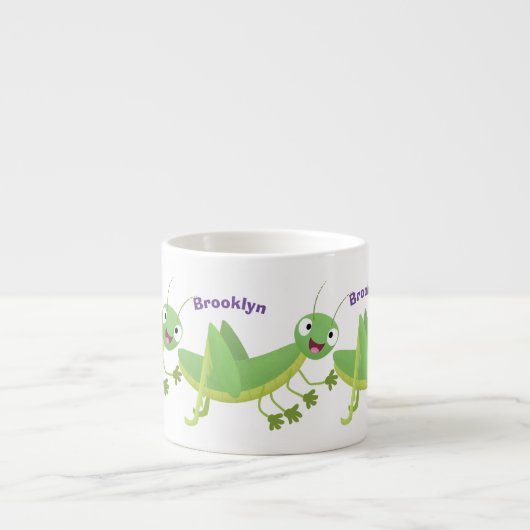 Steekgroene dolle cartoon espresso kop (Voorkant)