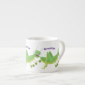 Steekgroene dolle cartoon espresso kop (Voorkant rechts)