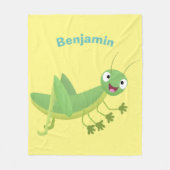 Steekgroene dolle cartoon fleece deken (Voorkant)