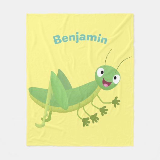 Steekgroene dolle cartoon fleece deken (Voorkant)